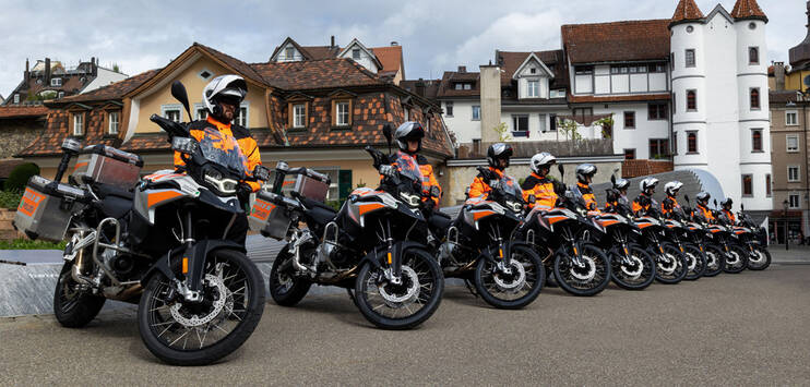 Die neue Motorradflotte der Kantonspolizei St.Gallen (Bild: Kantonspolizei St. Gallen)