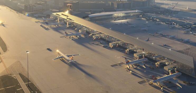 Im Monat September hat der Flughafen Zürich genau 20'355 Flugbewegungen registriert. (Bild: KEYSTONE/FLUGHAFEN ZUERICH)