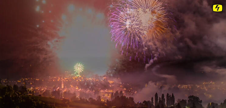 Das grosse Feuerwerk am 1. August in Stein am Rhein findet trotz der Trockenheit statt (Screenshot: TELE TOP)