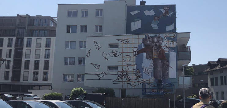 Die Wandgemälde sollen dauerhaft in Frauenfeld bleiben. (Bild: TOP-Medien/Anna Morf) 