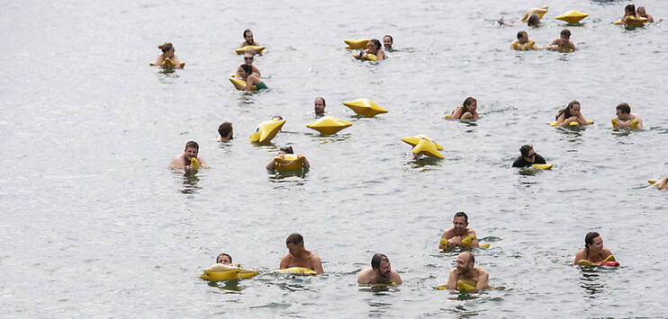 Das Limmatschwimmen fällt auch 2021 coronabedingt aus. (Archivbild: KEYSTONE/ENNIO LEANZA)